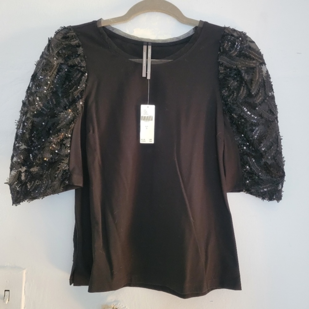 NWT Anthropologie Damiana Puff-Sleeved Top XS